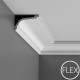 GZYMS FLEX C220F LUXXUS ORAC DECOR SZTUKATERIA GŁADKA, ELASTYCZNA, GIĘTKA, ODPORNA NA USZKODZENIA, SUFITOWA, BIAŁA, NOWOCZESNA