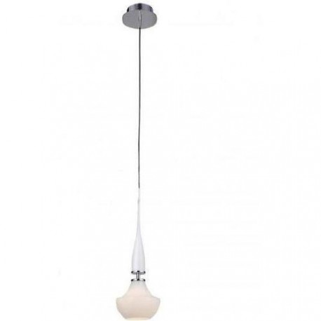 Lampa TASOS 1 pendant MD2095-1W metal/glass chrome/whi Azzardo