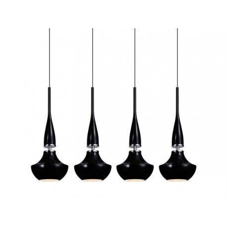 Lampa TASOS 4 pendant MD2095-4BK metal/glass/ chrome/b Azzardo