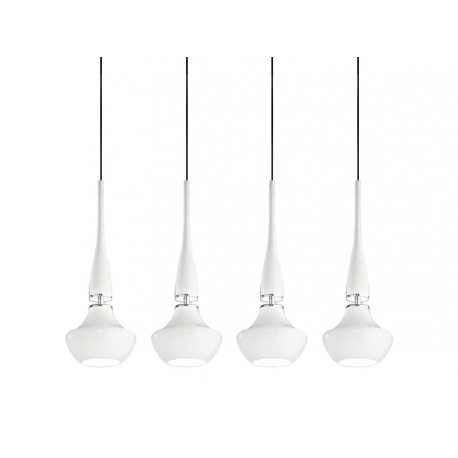 Lampa TASOS 4 pendant MD2095-4W metal/glass chrome/whi Azzardo