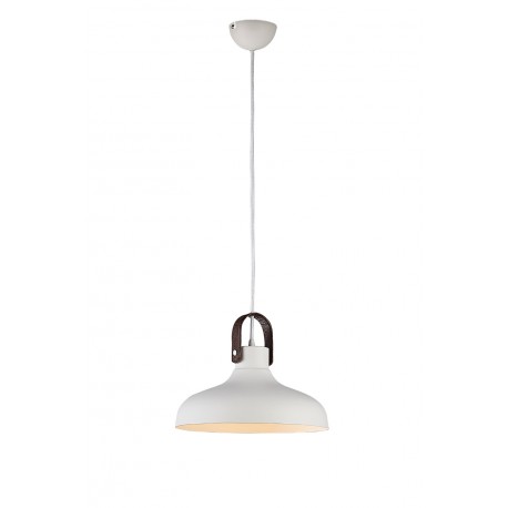 Lampa TESSIO 30 pendant 5178-1P WH white metal/leather Azzardo