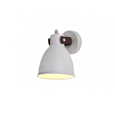 Lampa TESIO WALLwall 2653-1X WH white metal/leather Azzardo