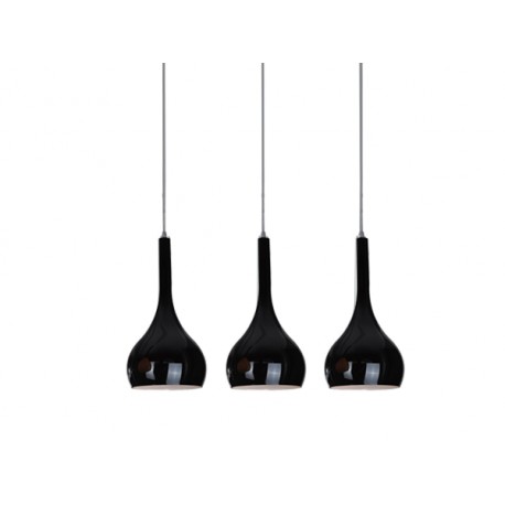 Lampa SOUL 3 pendant LP 5114-3BK black iron/glass Azzardo