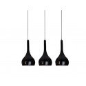 Lampa SOUL 3 pendant LP 5114-3BK black iron/glass Azzardo